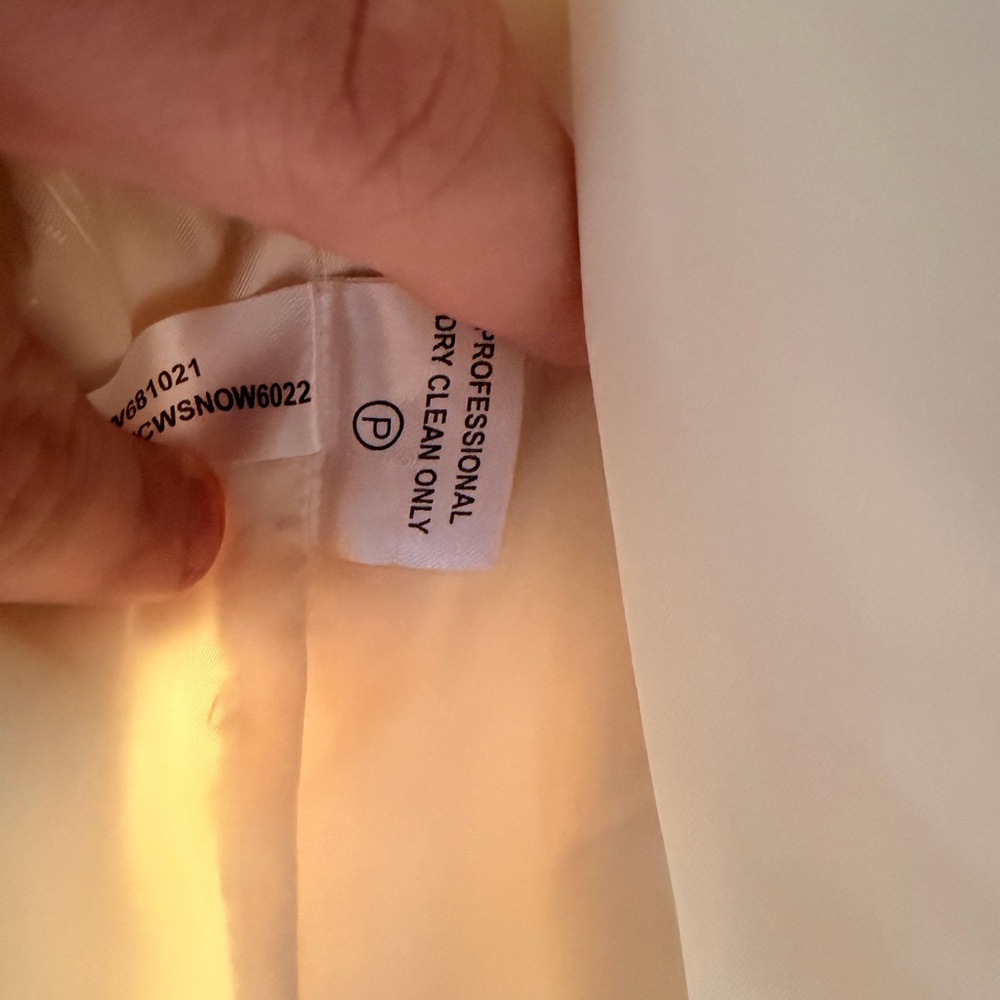 Calvin Klein Cream Single-Breasted Wool-Blend Long Coat - Picture 10 of 13
